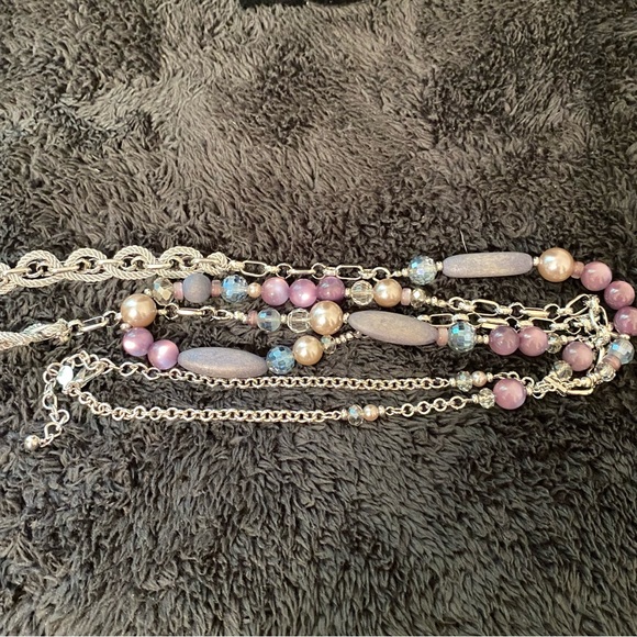 Chico's Double Tiered Wood Rope and Glass Beaded Necklace - Picture 15 of 15